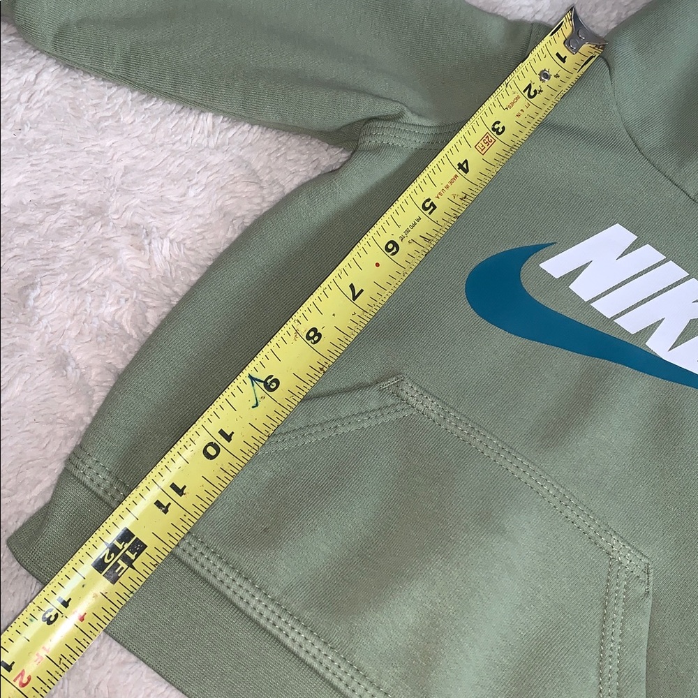 Nike Olive Green Hoodie Sweatshirt 12M Hood & Pocket EUC - Picture 8 of 8